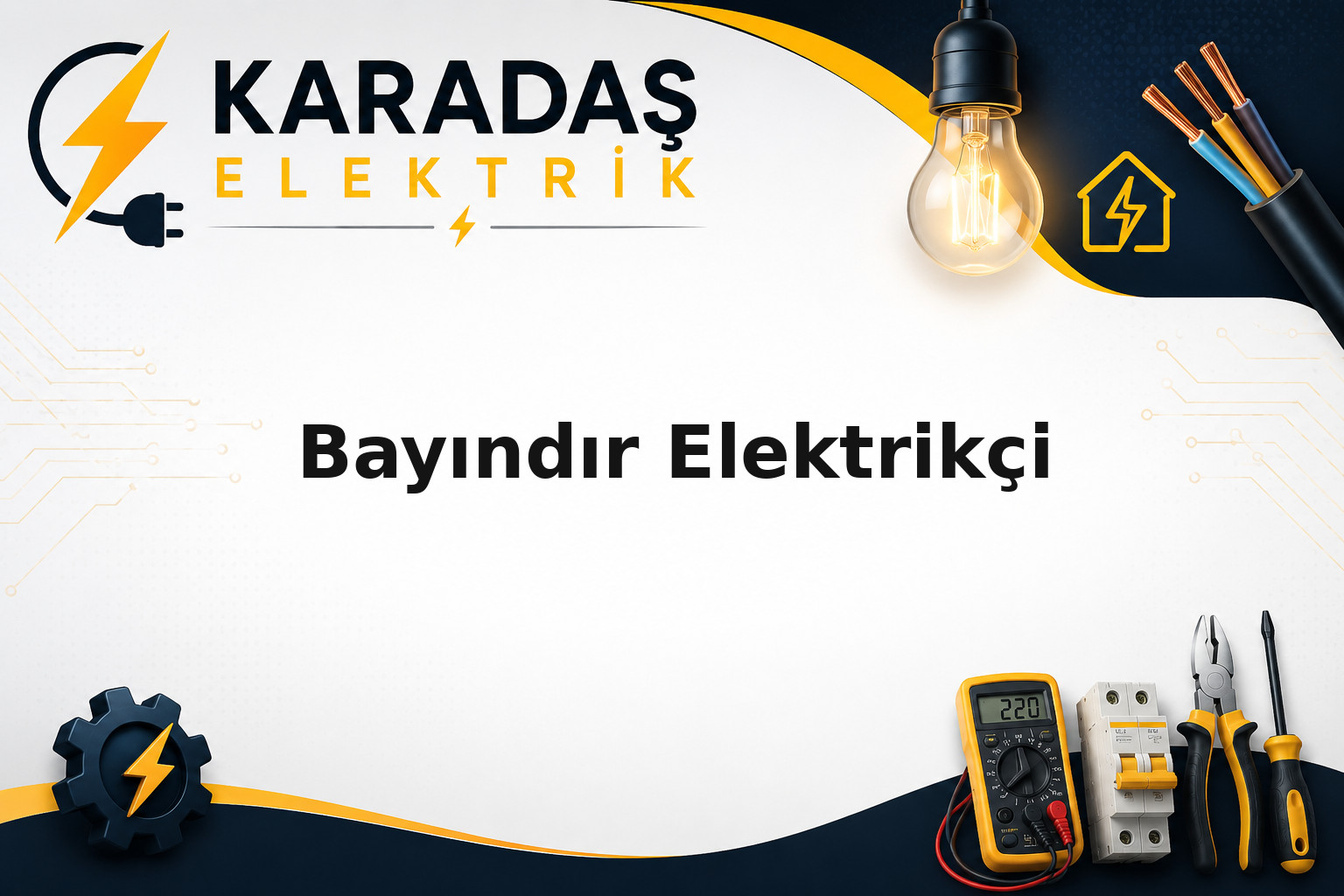 Bayındır semtinde priz, sigorta ve aydınlatma montaj çalışması — Karadaş Elektrik Ankara