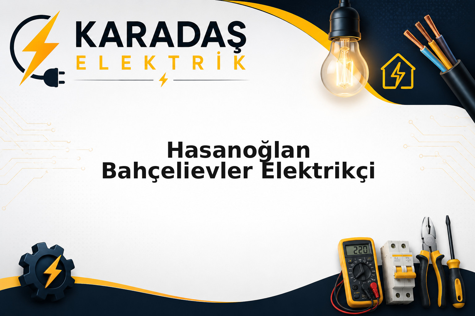 Hasanoğlan Bahçelievler semtinde priz, sigorta ve aydınlatma montaj çalışması — Karadaş Elektrik Ankara