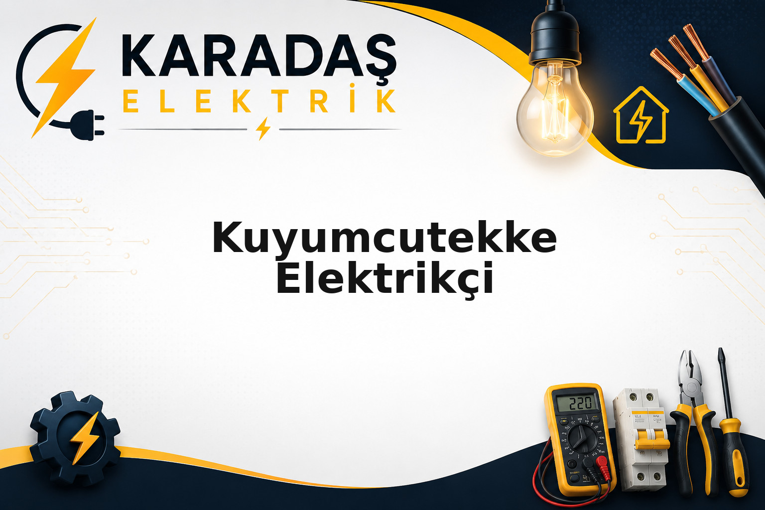 Kuyumcutekke semtinde priz, sigorta ve aydınlatma montaj çalışması — Karadaş Elektrik Ankara